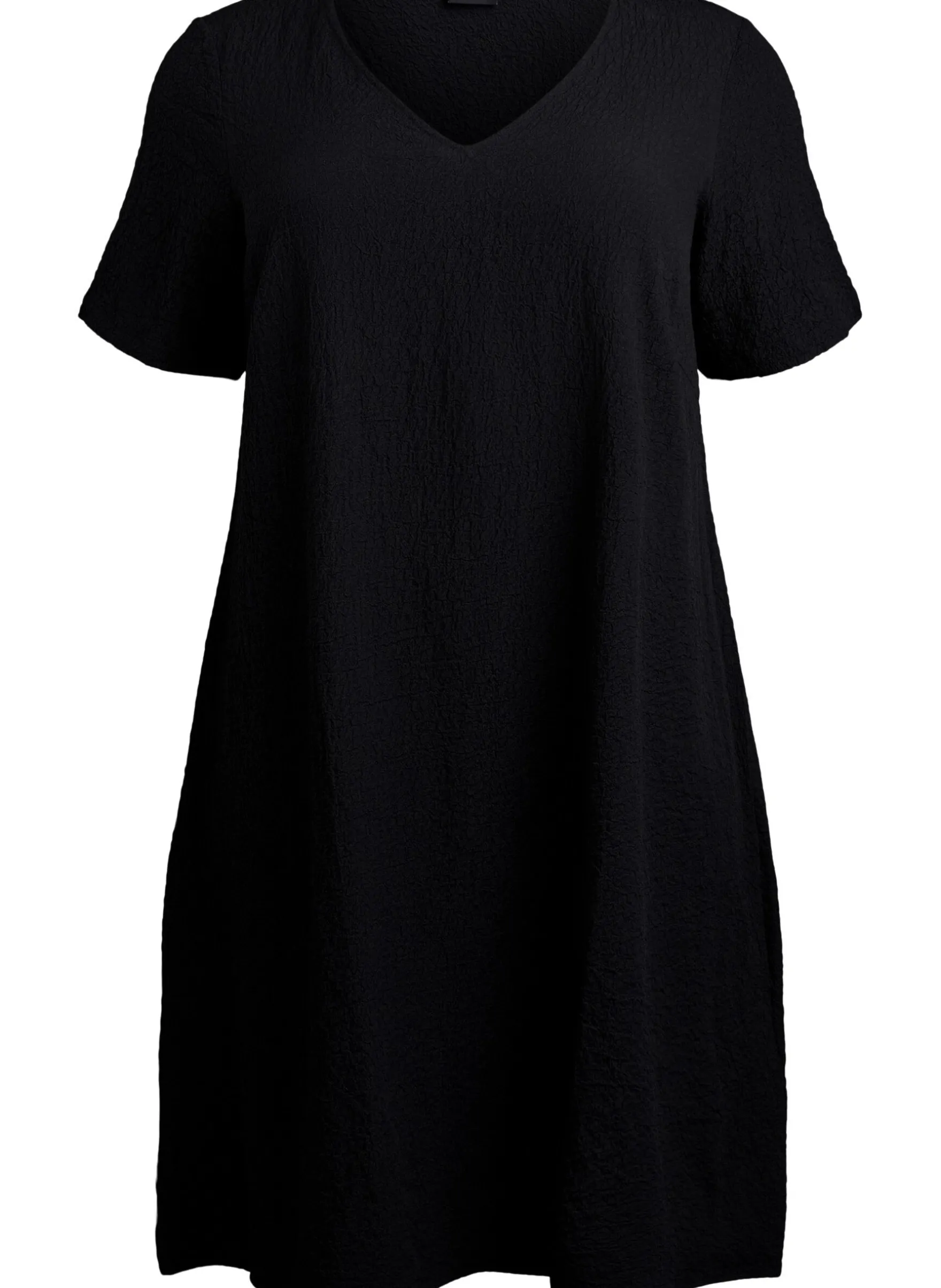 FLASH - Kleid mit kurzen Ärmeln und V-Ausschnitt