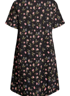 FLASH - Kleid mit kurzen Ärmeln und V-Ausschnitt