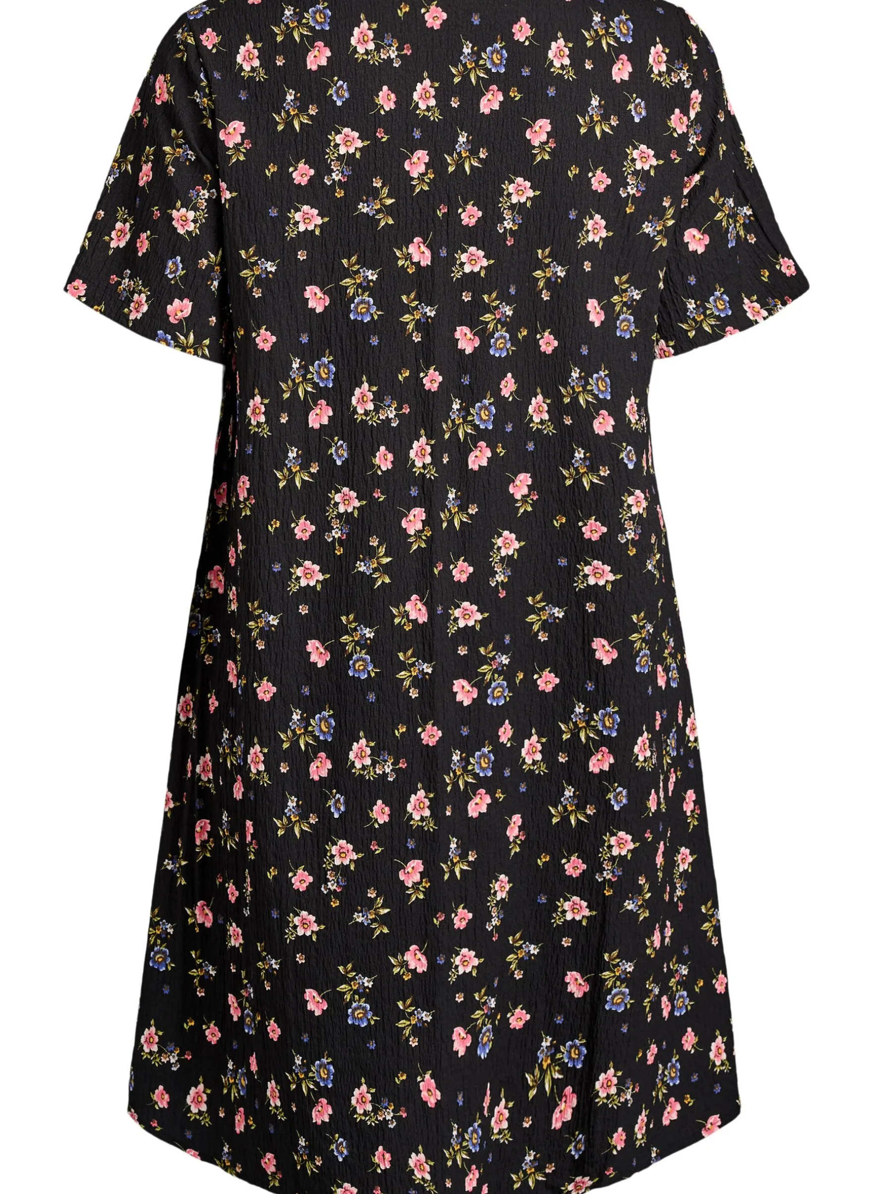 FLASH - Kleid mit kurzen Ärmeln und V-Ausschnitt