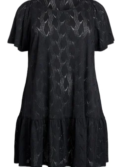 FLASH - Kurzes Jerseykleid mit Lochmuster