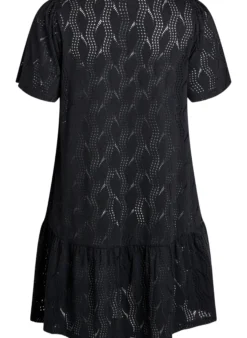 FLASH - Kurzes Jerseykleid mit Lochmuster