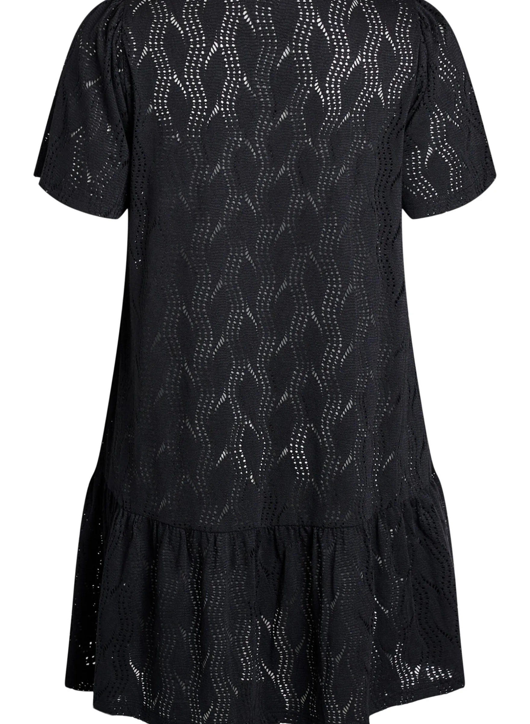 FLASH - Kurzes Jerseykleid mit Lochmuster