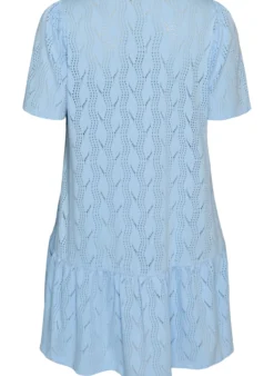 FLASH - Kurzes Kleid aus Jersey mit Lochstickerei