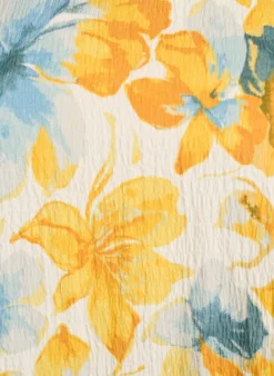 FLASH - Kurzes Kleid mit gecrinkelter Textur und kurzen Ärmeln