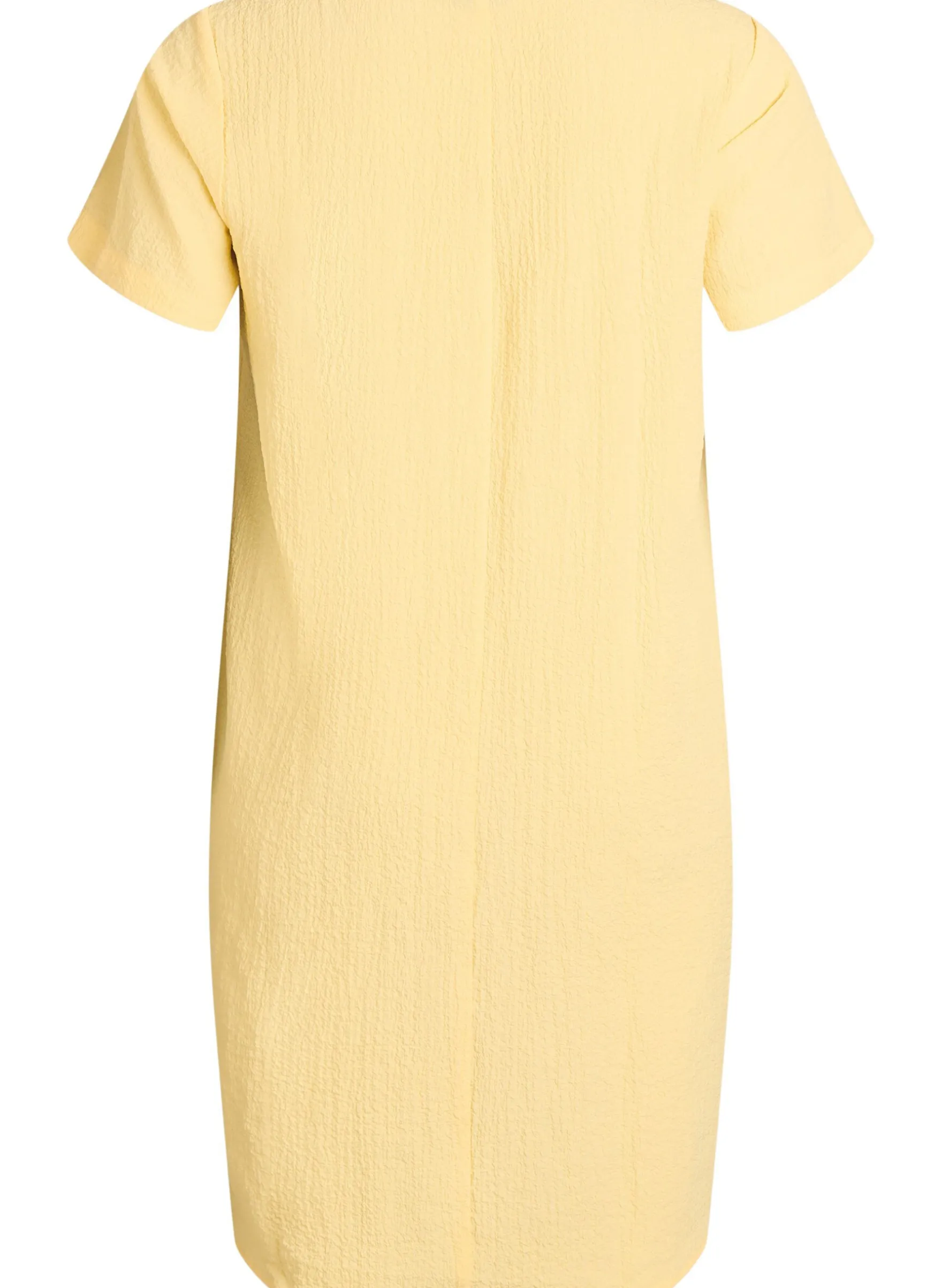 FLASH - Kurzes Kleid mit gecrinkelter Textur und kurzen Ärmeln