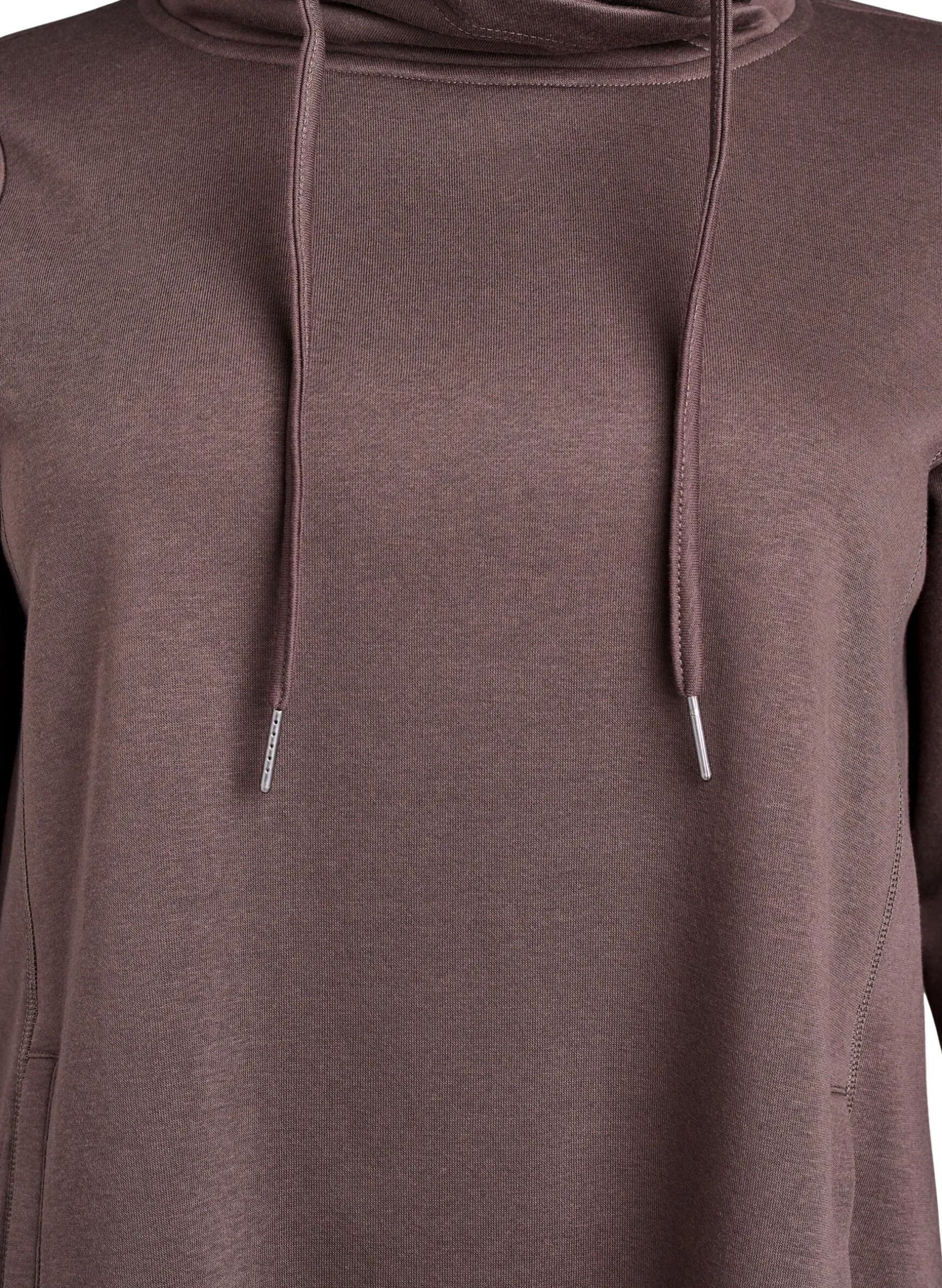 FLASH - Kurzes Sweatshirtkleid mit Stehkragen und Taschen