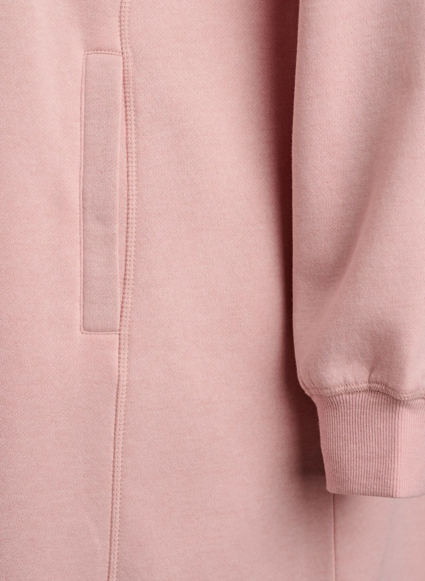 FLASH - Kurzes Sweatshirtkleid mit Stehkragen und Taschen
