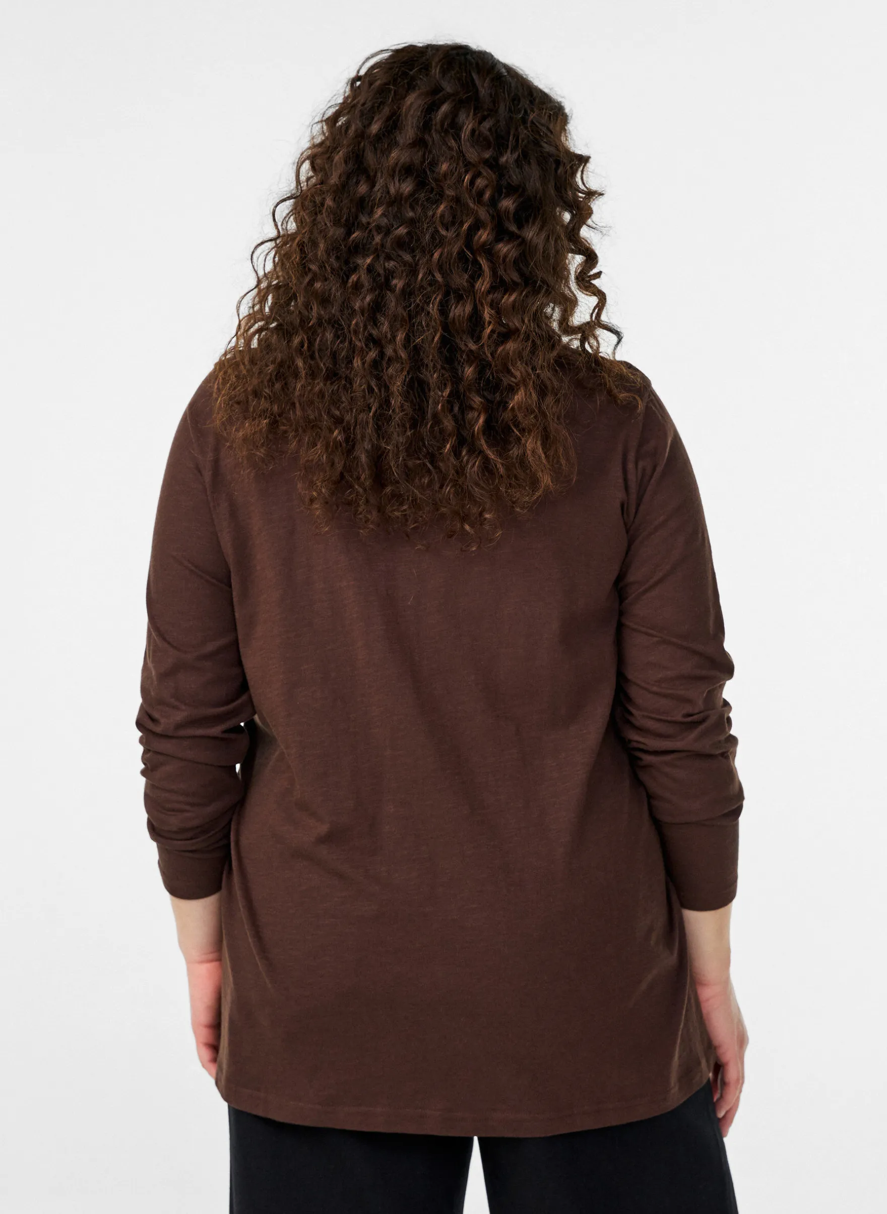 FLASH - Langarmshirt mit V-Ausschnitt und Knöpfen