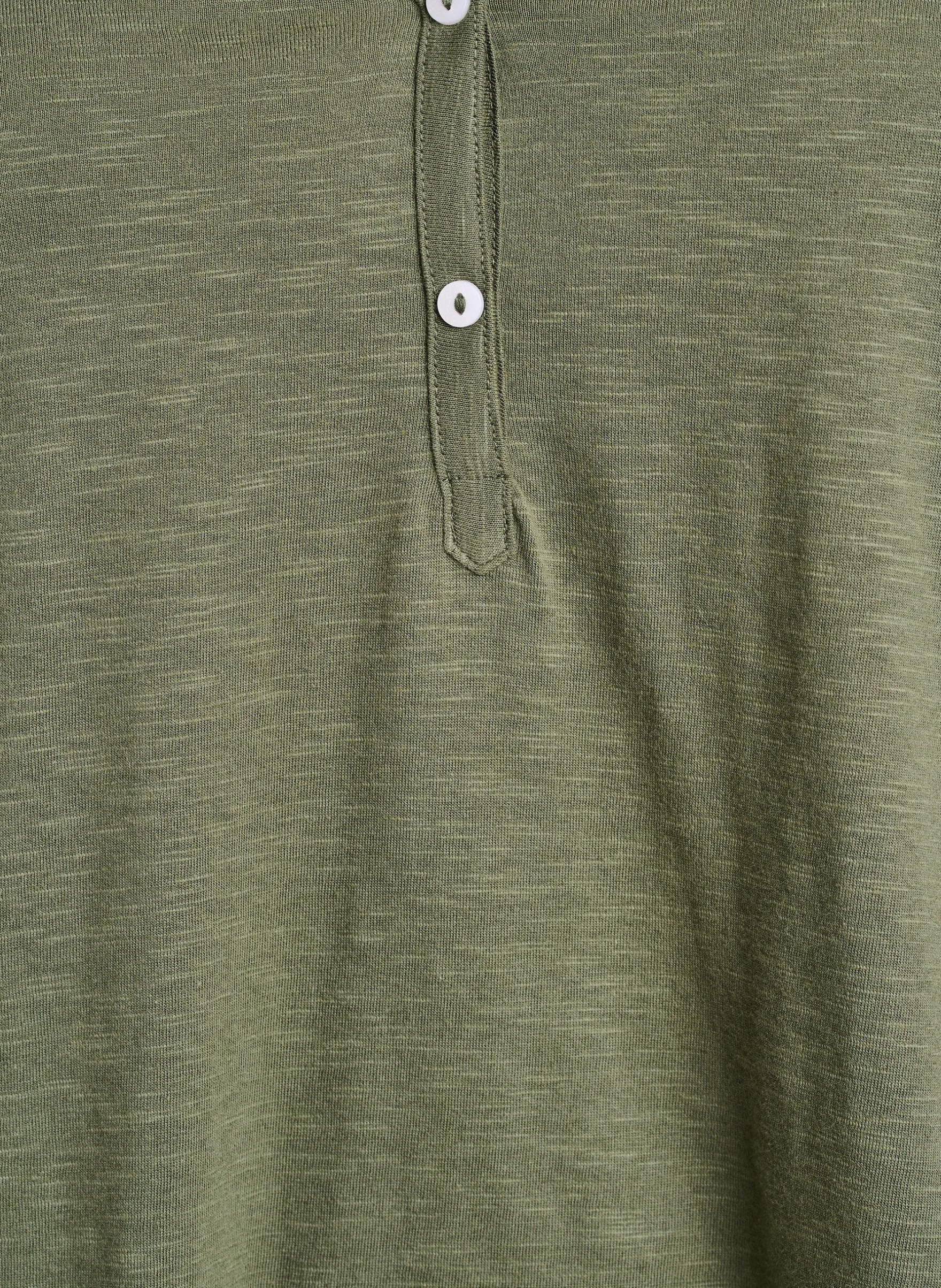 FLASH - Langarmshirt mit V-Ausschnitt und Knöpfen