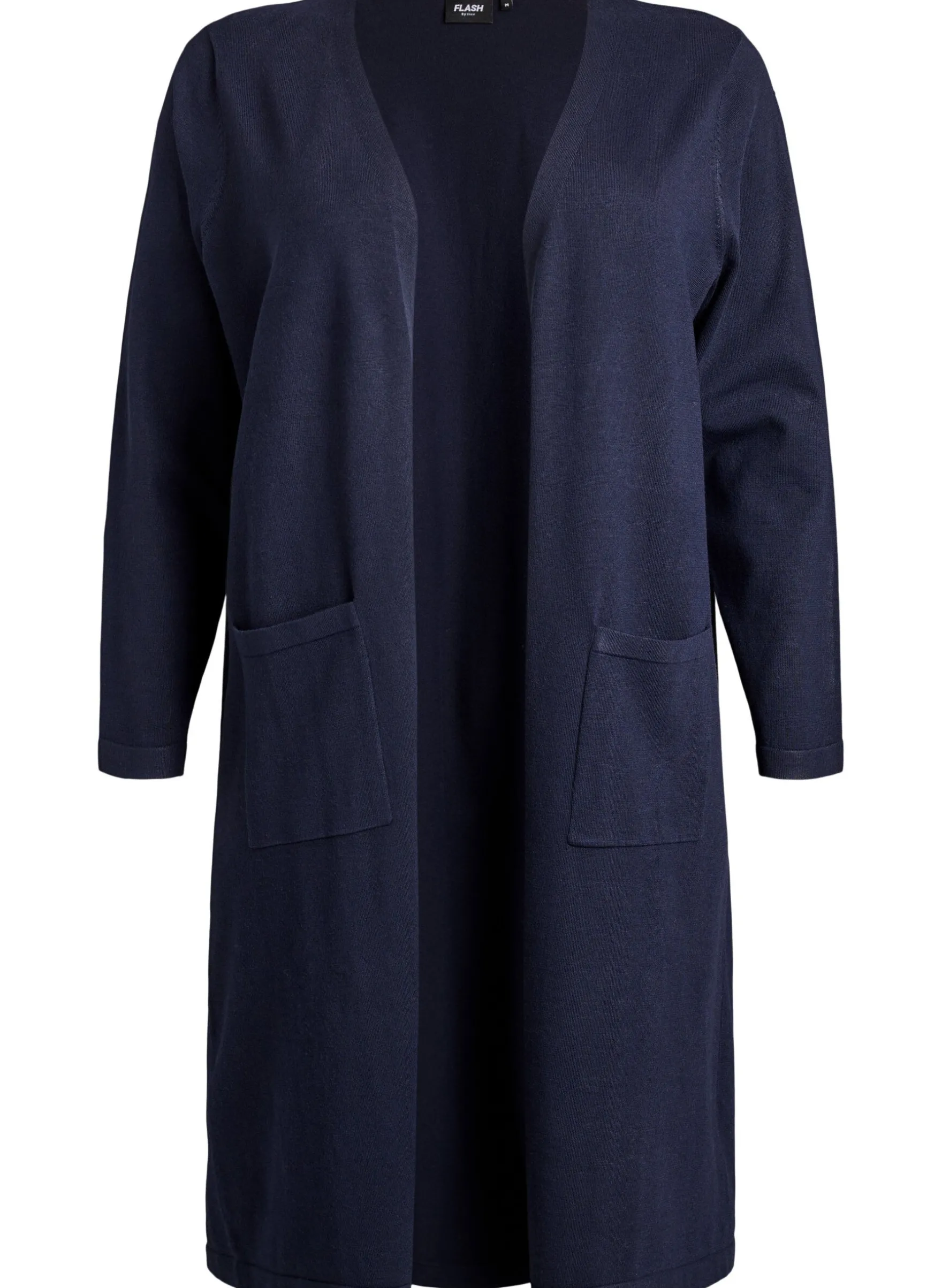 FLASH - Lange, offene Strickjacke mit Taschen