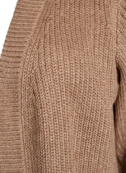 FLASH - Lange Rippstrickjacke mit Taschen