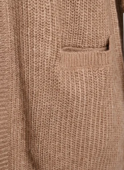 FLASH - Lange Rippstrickjacke mit Taschen