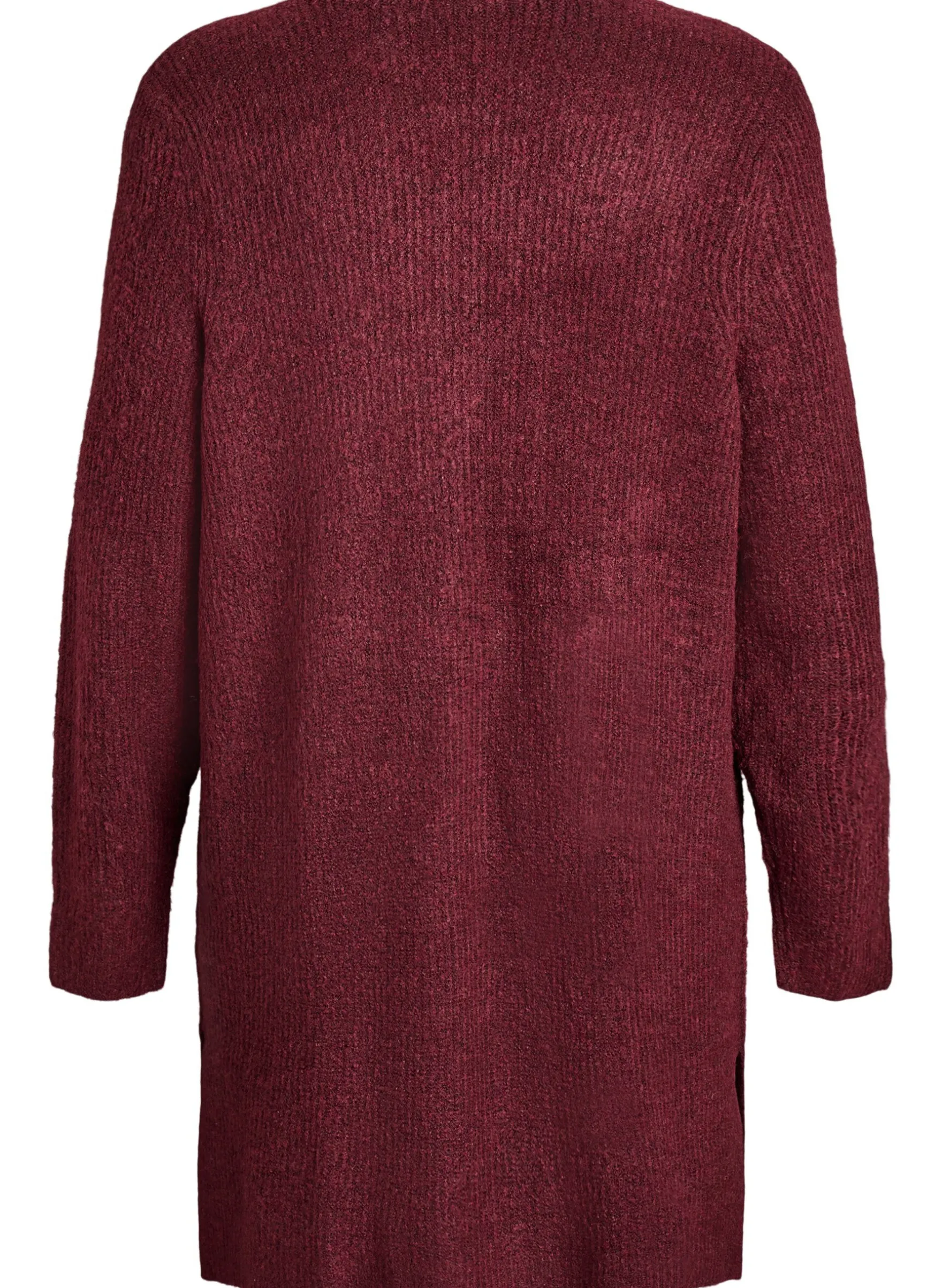FLASH - Langer Rippstrick-Cardigan mit offener Front