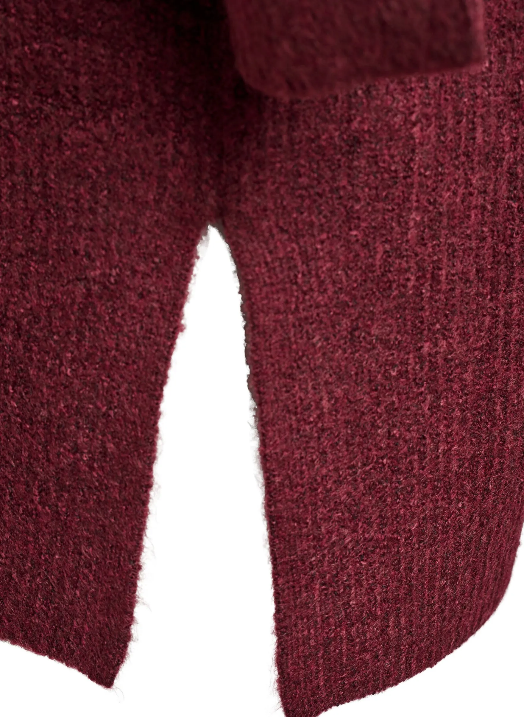 FLASH - Langer Rippstrick-Cardigan mit offener Front