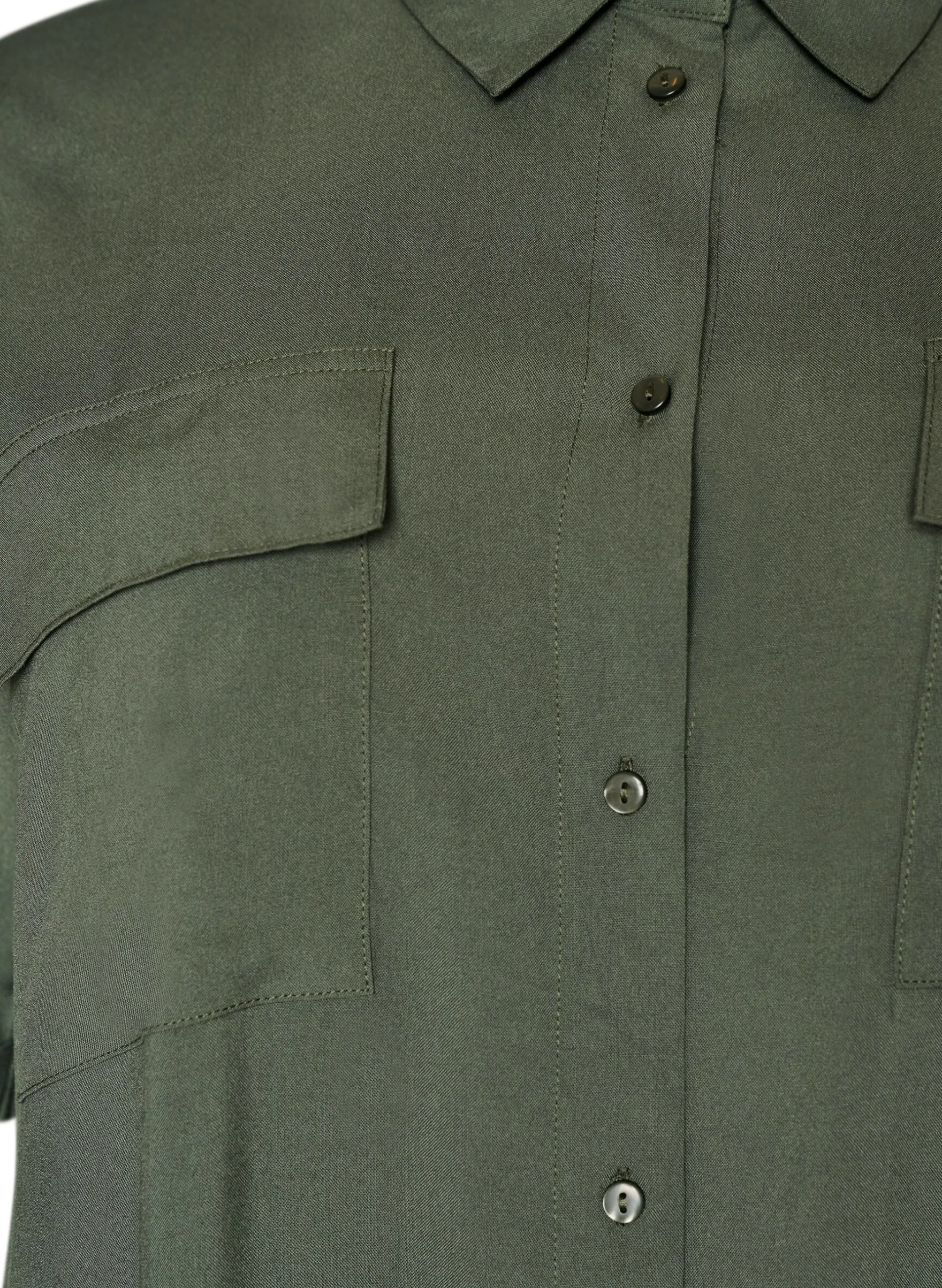 FLASH - Langes Hemdkleid mit kurzen Ärmeln