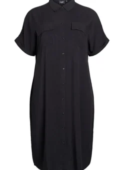 FLASH - Langes Hemdkleid mit kurzen Ärmeln