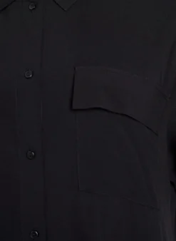 FLASH - Langes Hemdkleid mit kurzen Ärmeln