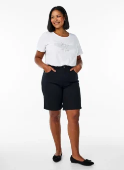 FLASH - Locker sitzende Jeansshorts mit hoher Taille