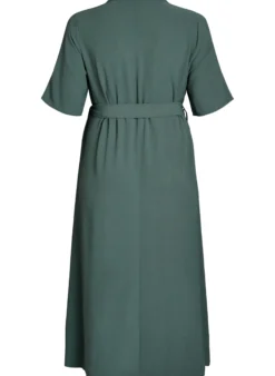 FLASH - Midi Hemdblusenkleid mit Bindegürtel