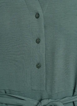 FLASH - Midi Hemdblusenkleid mit Bindegürtel