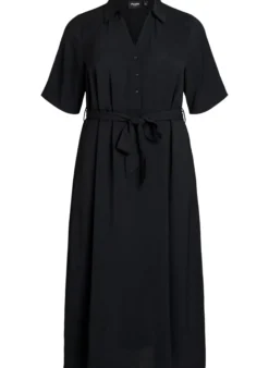 FLASH - Midi Hemdblusenkleid mit Bindegürtel