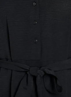 FLASH - Midi Hemdblusenkleid mit Bindegürtel