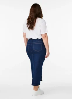FLASH - Midi-Jeansrock mit vorderem Schlitz