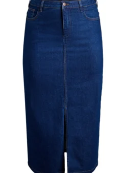 FLASH - Midi-Jeansrock mit vorderem Schlitz