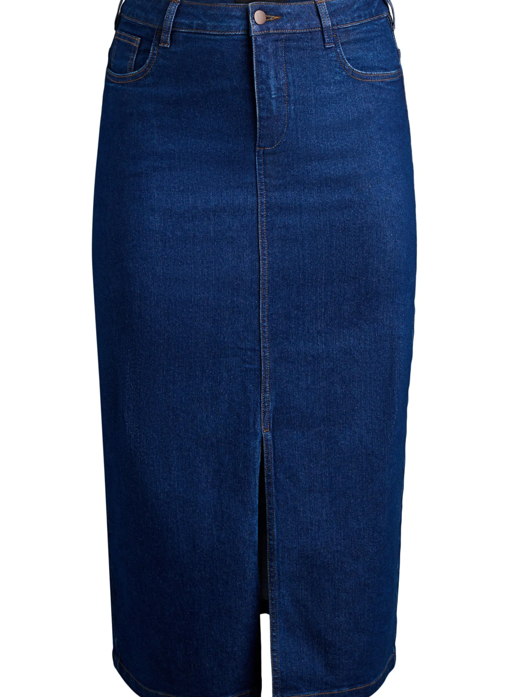 FLASH - Midi-Jeansrock mit vorderem Schlitz