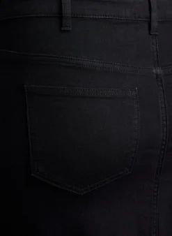 FLASH - Midi-Jeansrock mit vorderem Schlitz