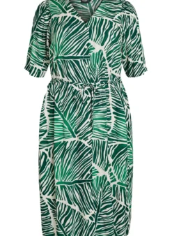 FLASH - Midikleid mit Print und Bindegürtel