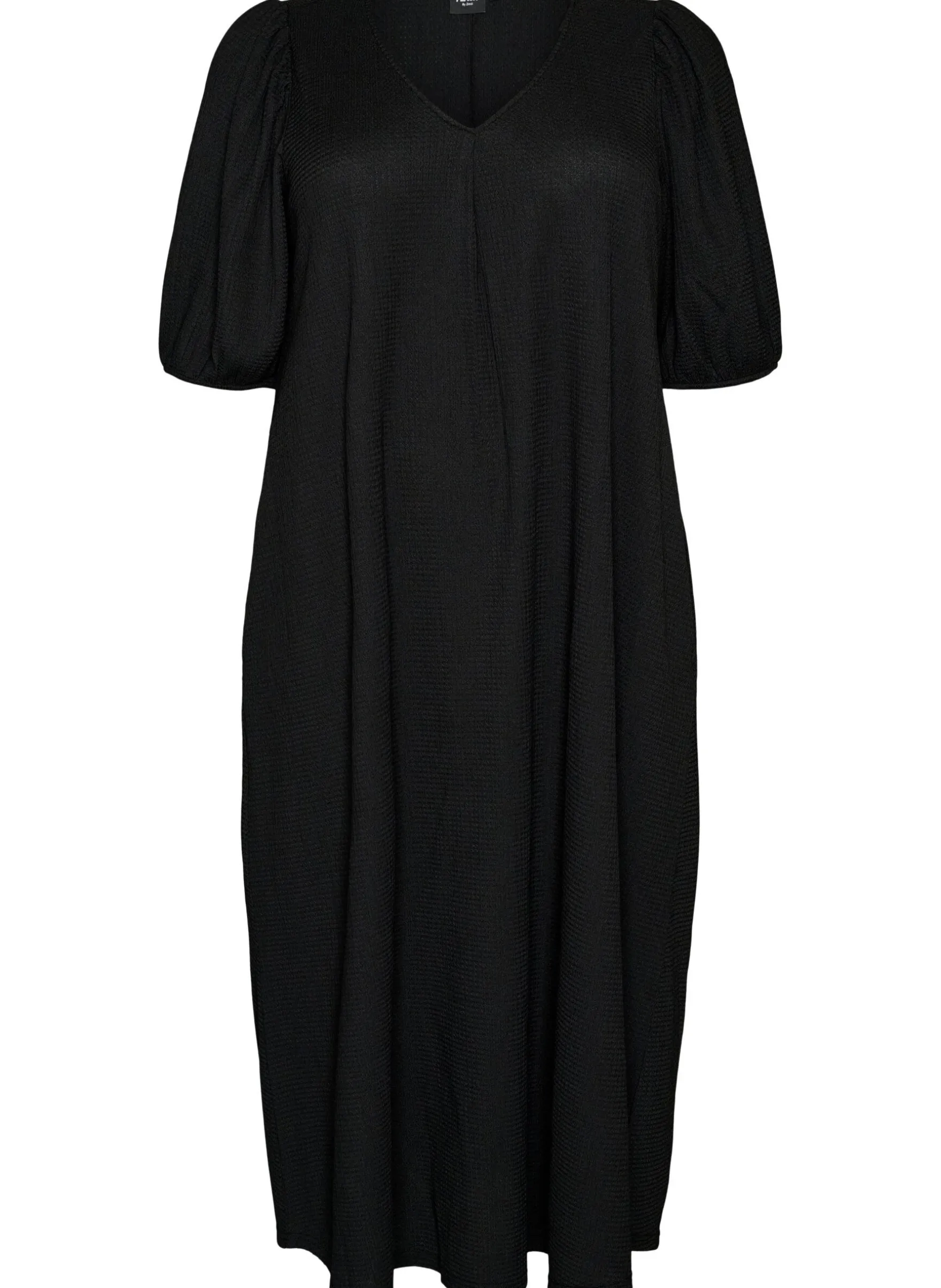 FLASH - Midikleid mit V-Ausschnitt und Struktur
