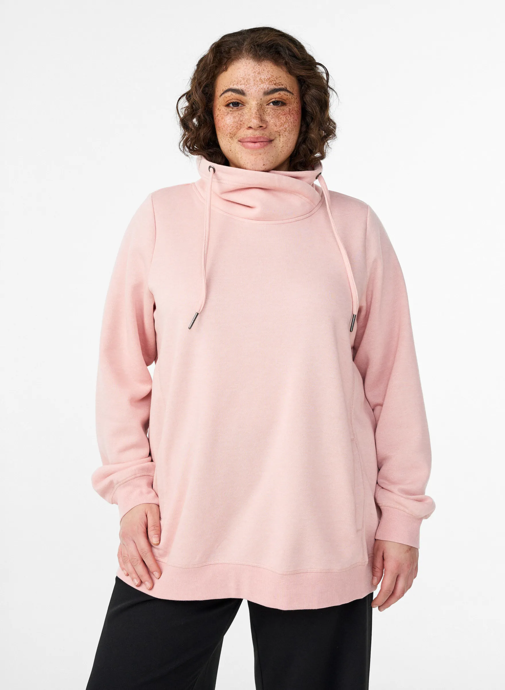 FLASH - Sweatshirt mit hohem Kragen und Taschen
