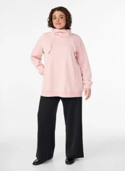 FLASH - Sweatshirt mit hohem Kragen und Taschen