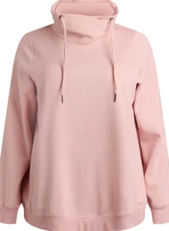 FLASH - Sweatshirt mit hohem Kragen und Taschen