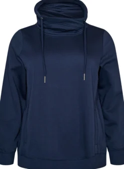 FLASH - Sweatshirt mit Stehkragen und Taschen