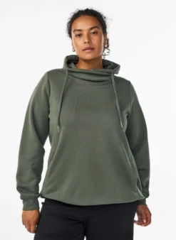 FLASH - Sweatshirt mit Stehkragen und Taschen