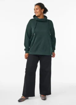FLASH - Sweatshirt mit Stehkragen und Taschen