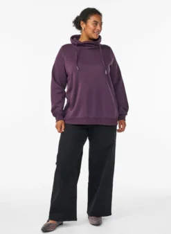 FLASH - Sweatshirt mit Stehkragen und Taschen