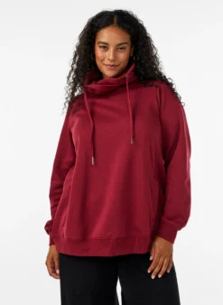 FLASH - Sweatshirt mit Stehkragen und Taschen