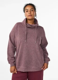 FLASH - Sweatshirt mit Stehkragen und Taschen