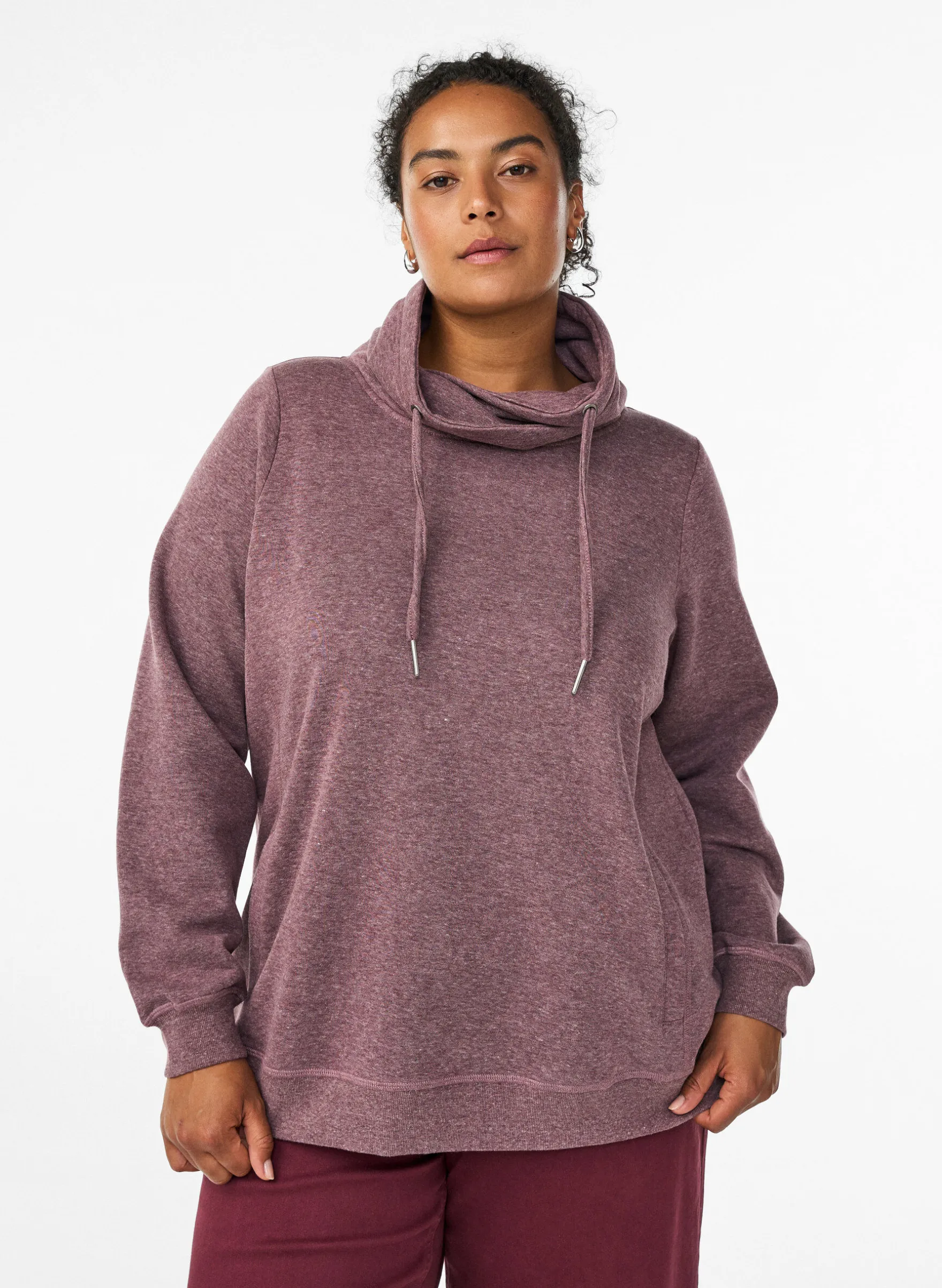 FLASH - Sweatshirt mit Stehkragen und Taschen