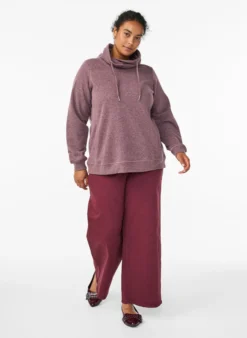 FLASH - Sweatshirt mit Stehkragen und Taschen