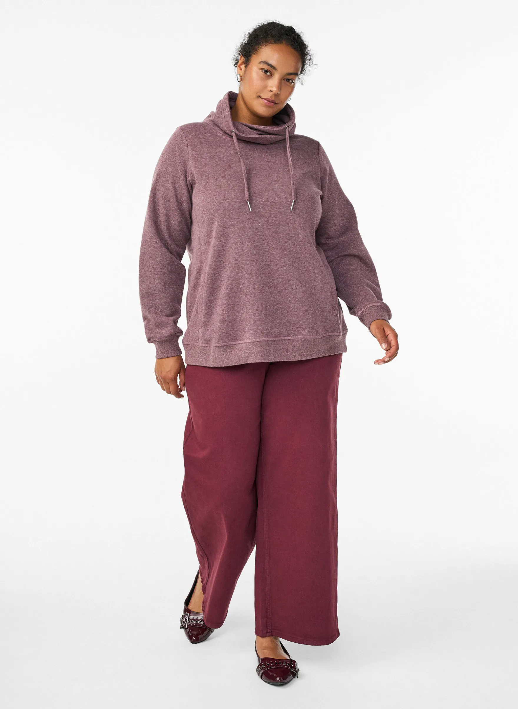 FLASH - Sweatshirt mit Stehkragen und Taschen