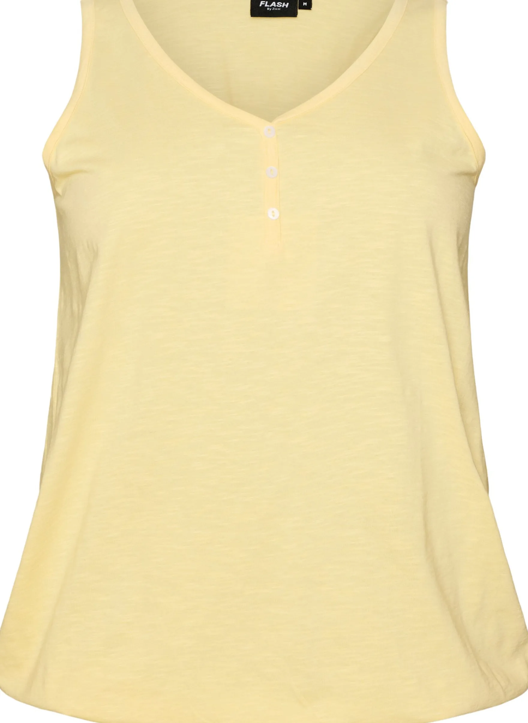 FLASH - Tanktop aus Bio-Baumwolle mit V-Ausschnitt und Knöpfen