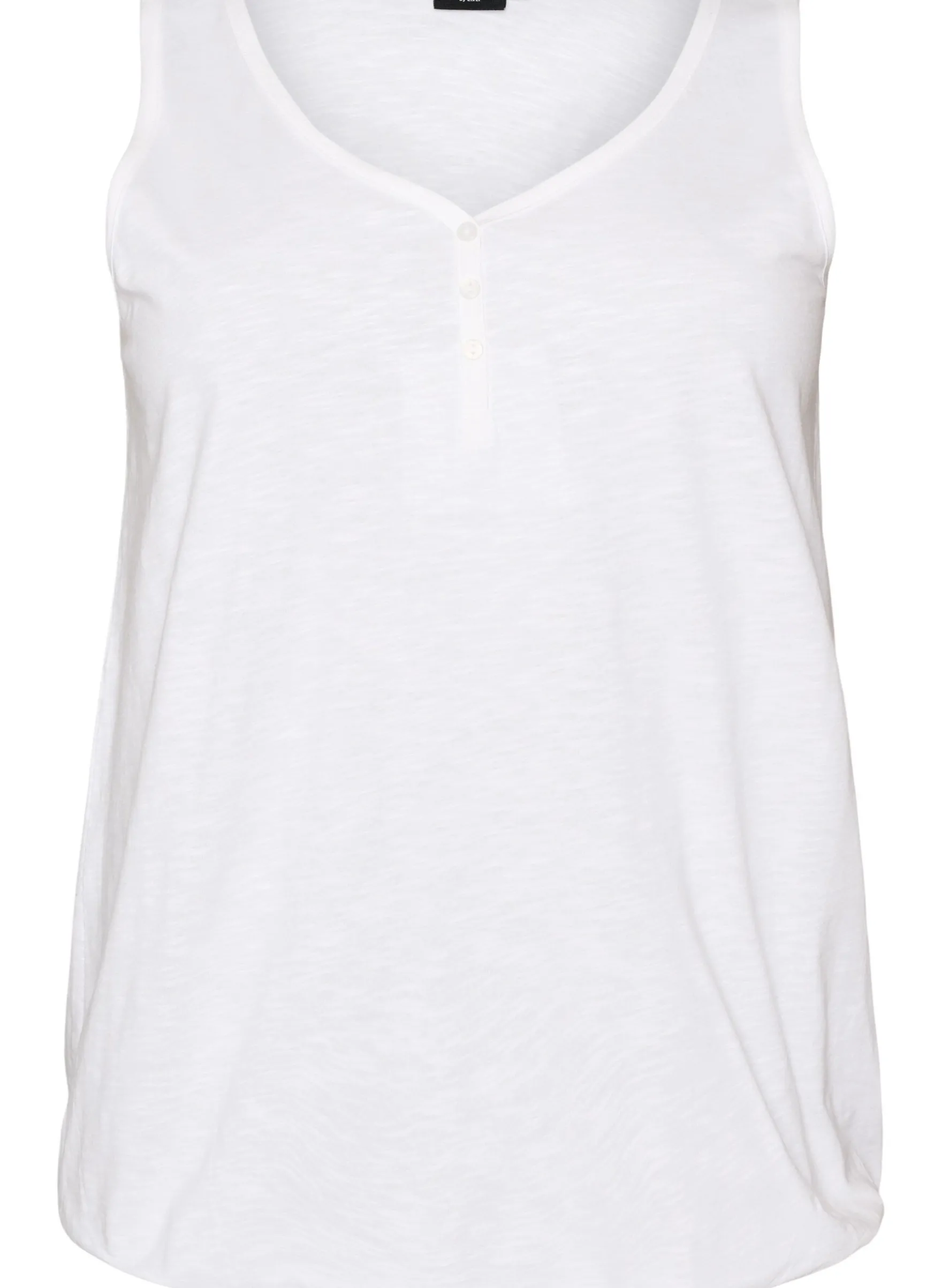 FLASH - Tanktop aus Bio-Baumwolle mit V-Ausschnitt und Knöpfen