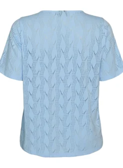 FLASH - T-Shirt aus Jersey mit Lochstickerei