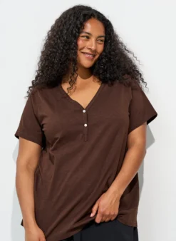 FLASH - T-Shirt mit Knopfleiste