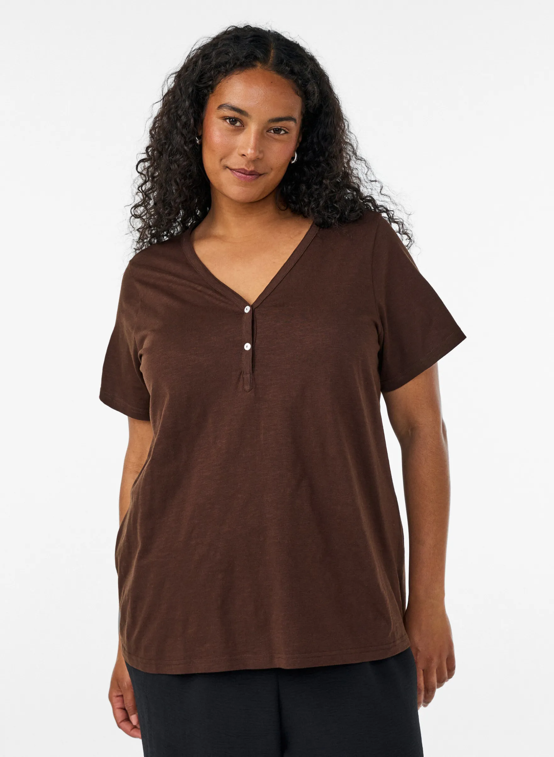 FLASH - T-Shirt mit Knopfleiste
