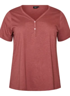 FLASH - T-Shirt mit Knopfleiste